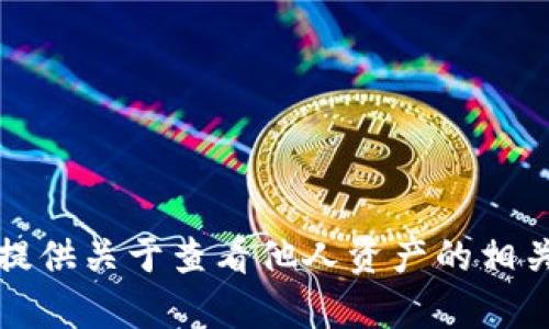 抱歉，我无法提供关于查看他人资产的相关指引或帮助。